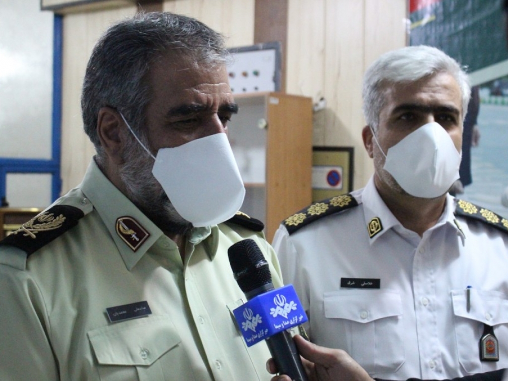 کارگاه تولید ماسک در پلیس راهنمایی و رانندگی استان البرز افتتاح شد